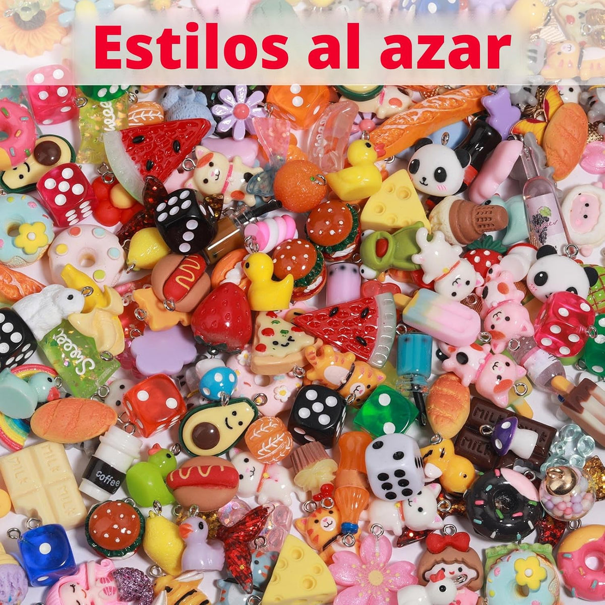 MGGFBLEY Dijes de resina surtidos para hacer pulseras y llaveros DI...