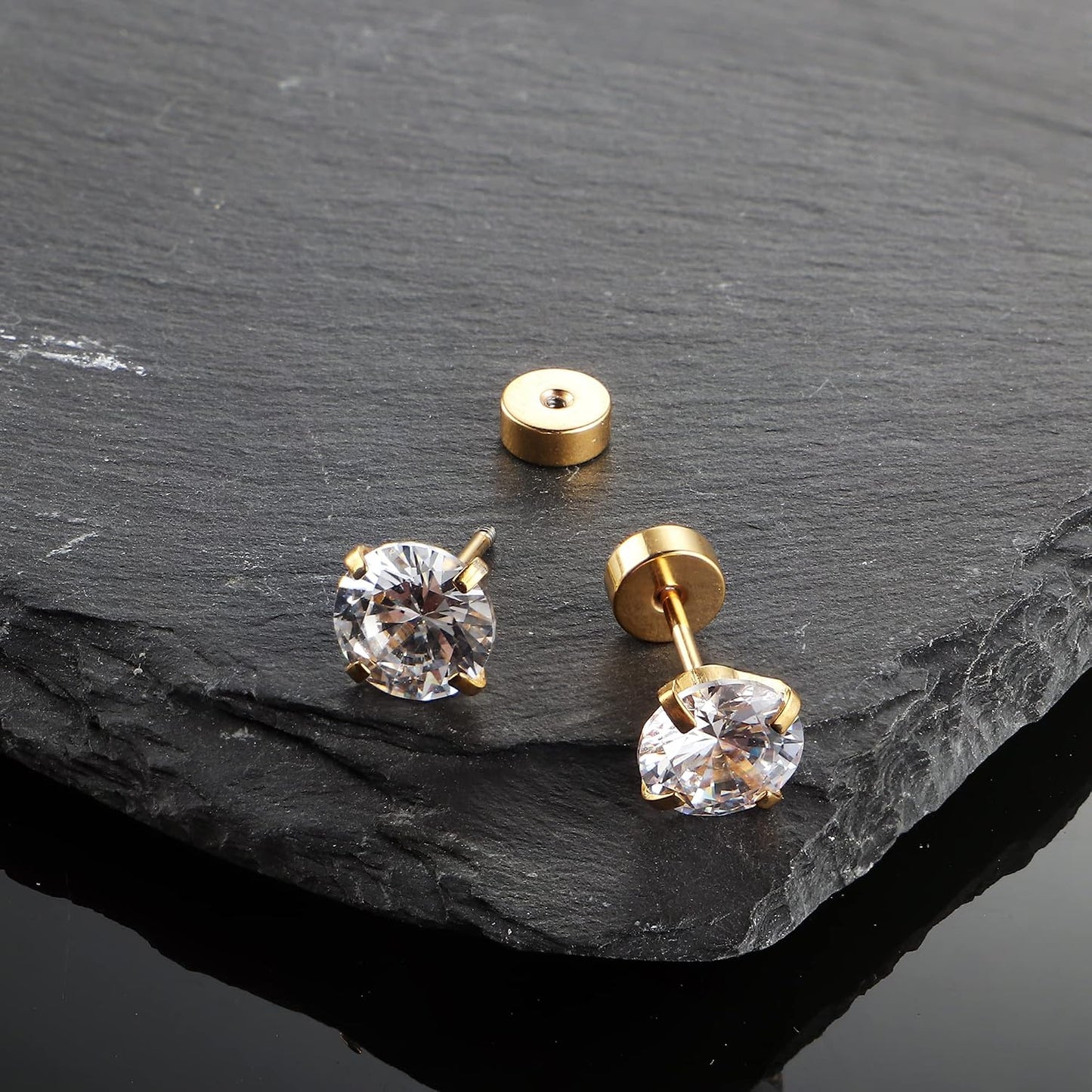 Fansilver Pendientes hipoalergénicos de 0.71 oz con parte trasera p...