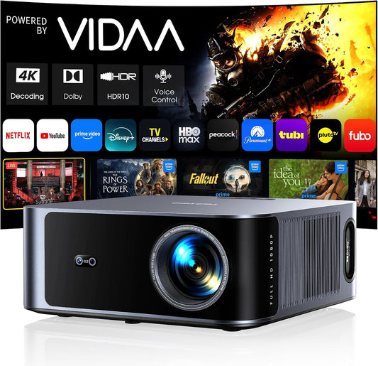 Proyector para exteriores 4K [VIDAA Live TV\/40W Dolby\/920 ISO] co...