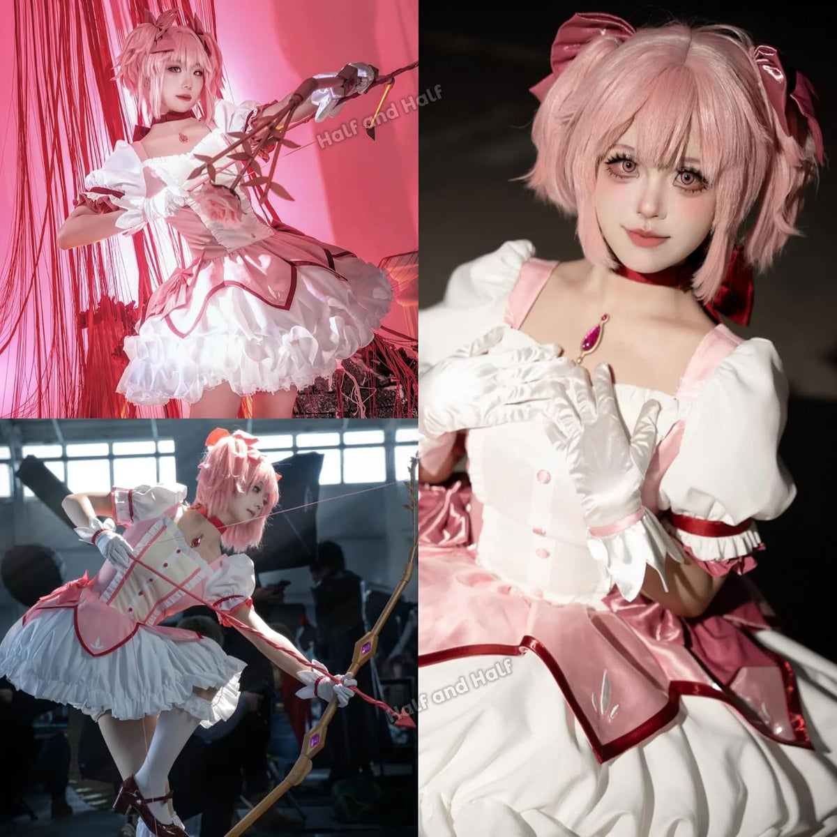 Mado-ka - Peluca corta para cosplay, peluca de cola de caballo de a...