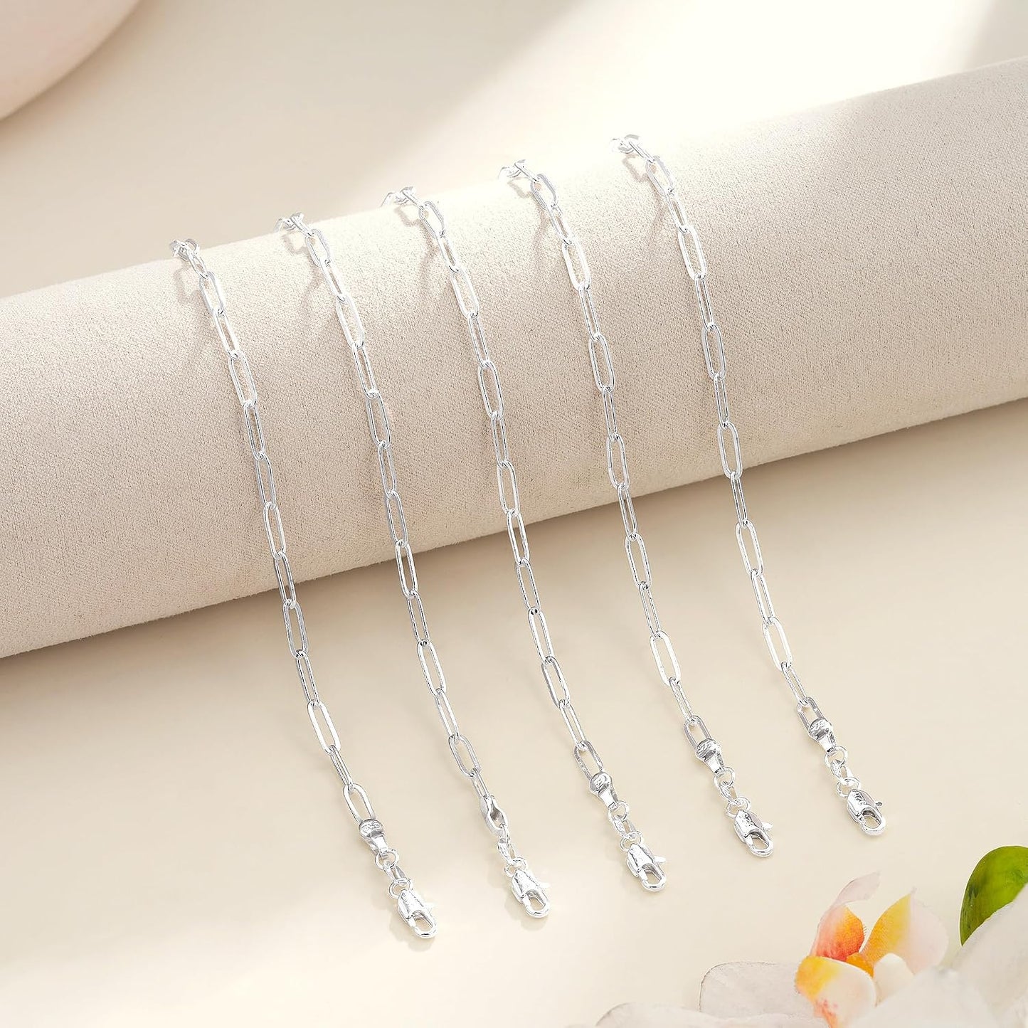 BLThing Collar de cadena de clip de plata de ley S925 para mujer, c...