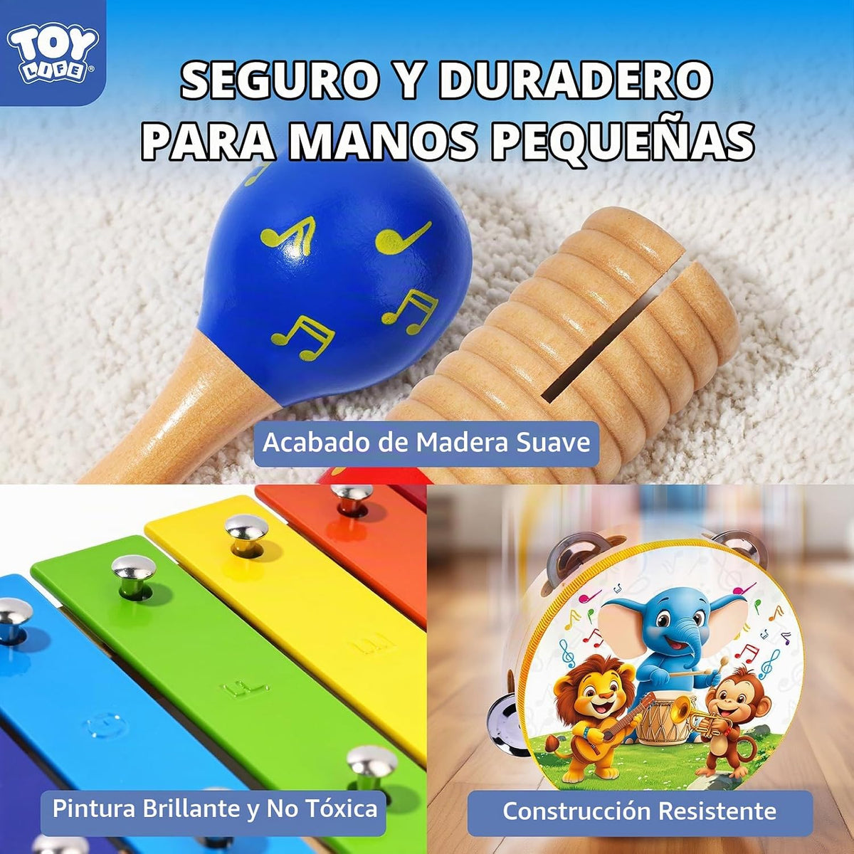TOY Life - Instrumentos musicales para niños pequeños, juguetes mus...