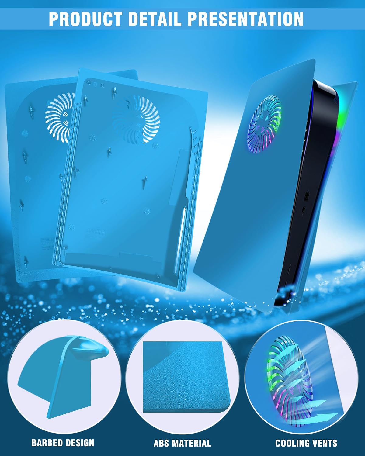 Joso Placa frontal para PS5 Disc Edition, versión estándar 2020 Pla...