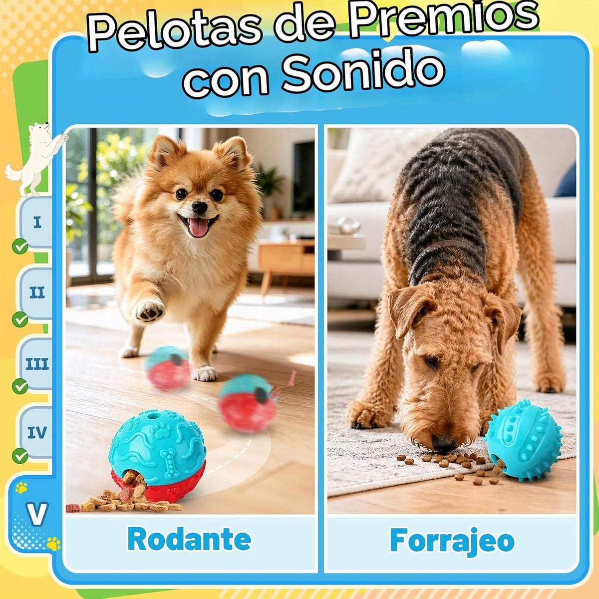 Forfon Juego de juguetes de enriquecimiento para perros mejorado co...
