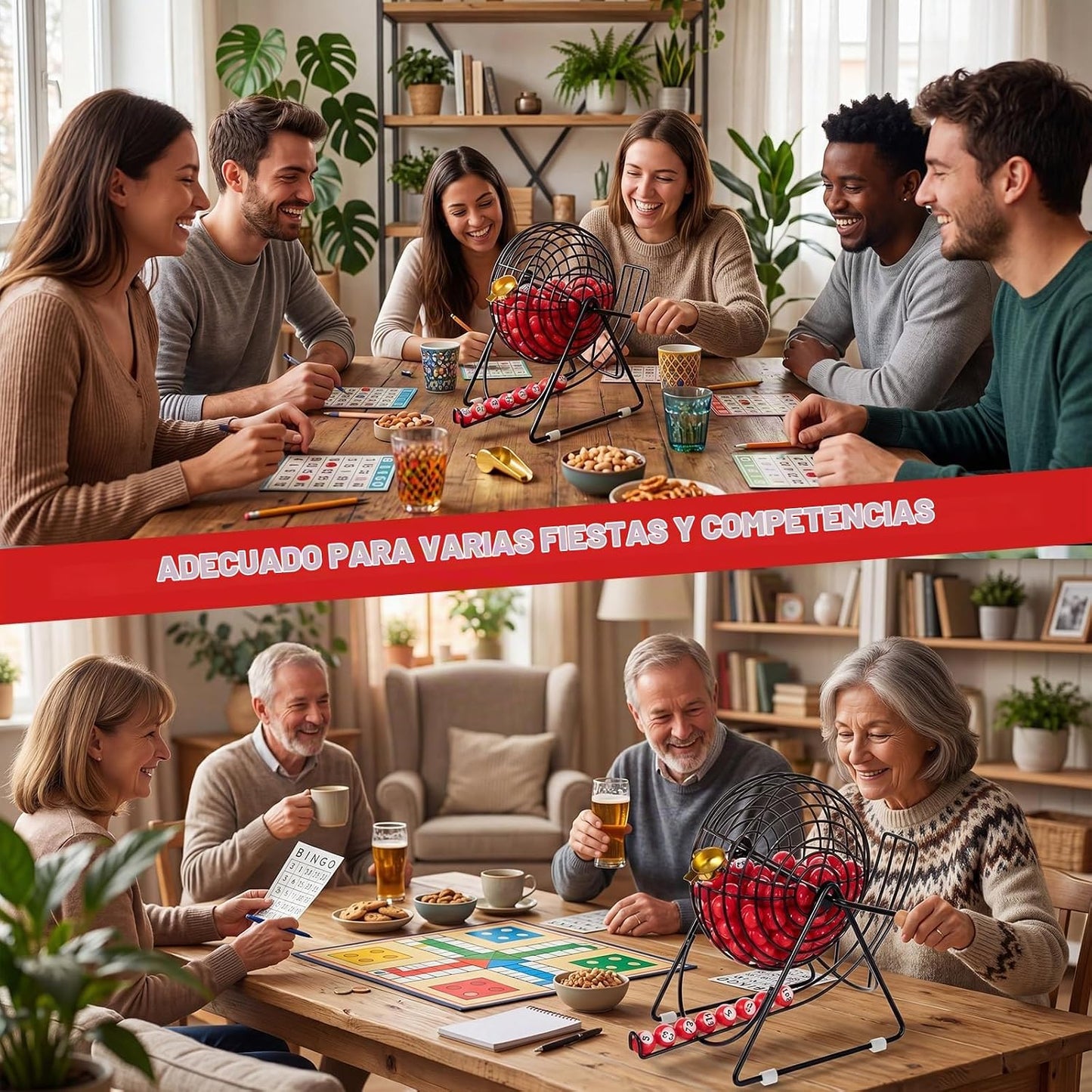 Poen El juego de bingo de lotería de 121 piezas de números 1-120 in...
