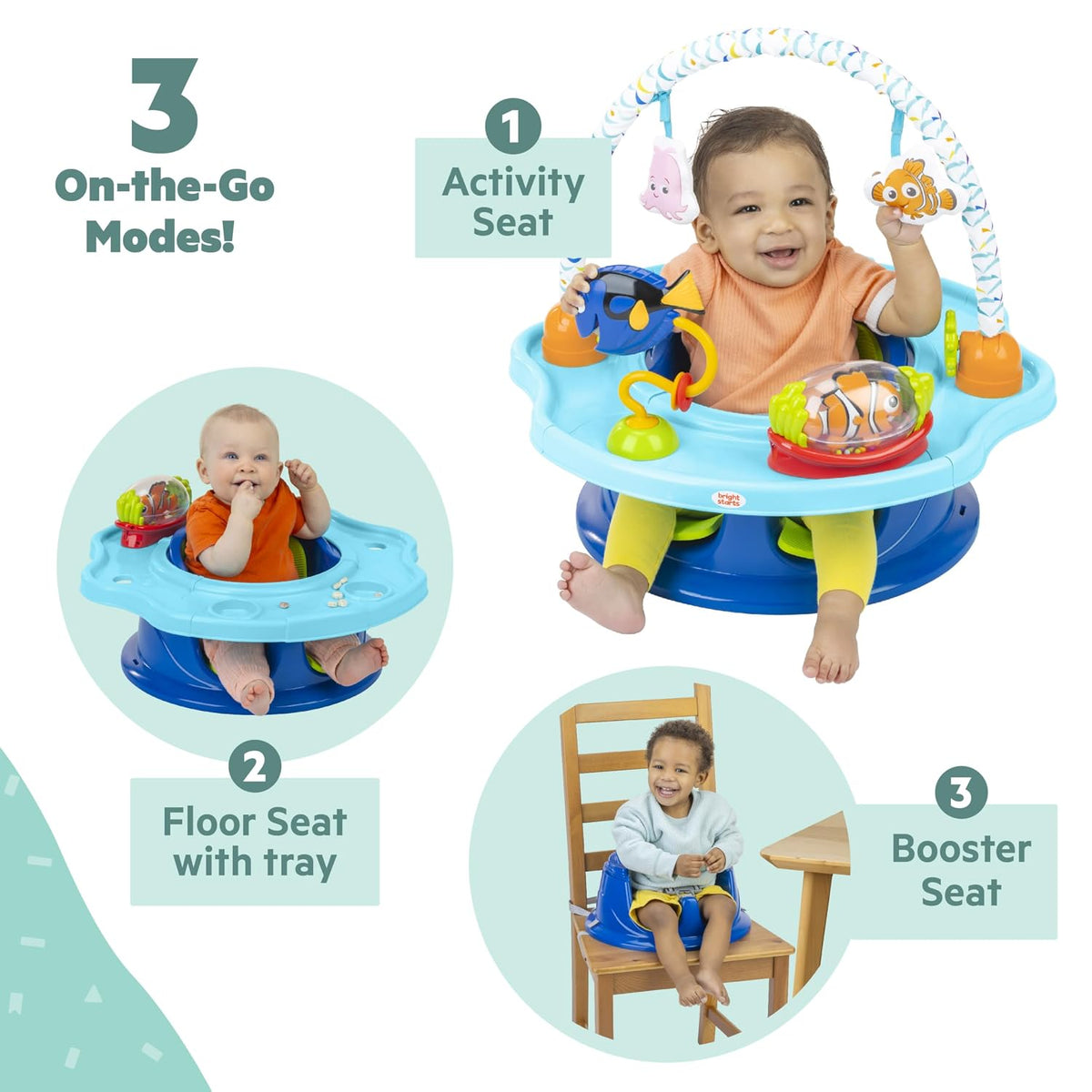 Bright Starts Disney Baby Finding Nemo SuperSeat, divertido asiento...