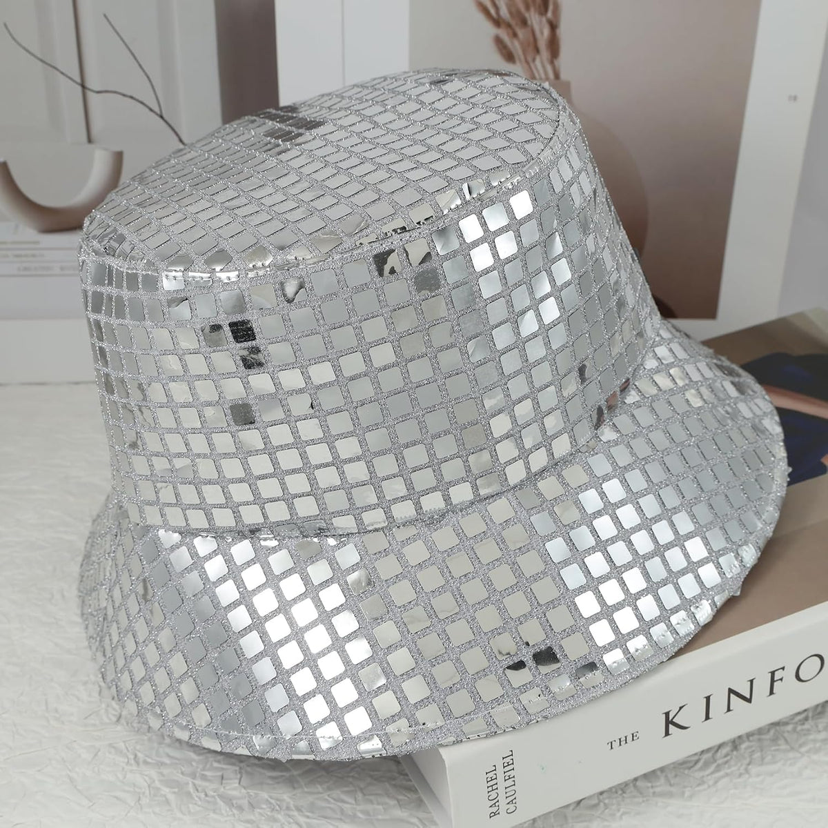 MILAKOO Sombrero de pescador con purpurina brillante con diamantes...