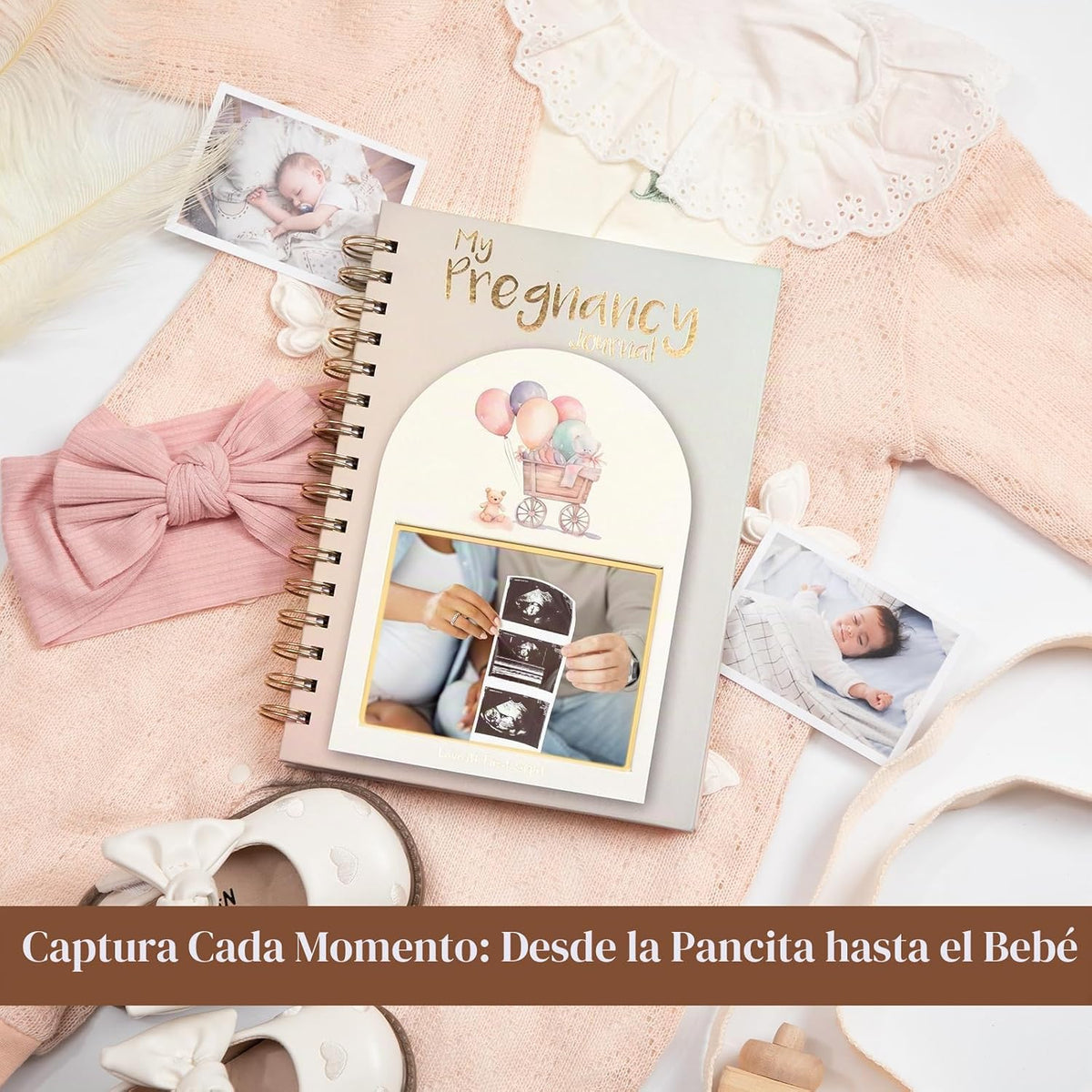 Diario de embarazo para madres primerizas, libro de recuerdos de em...