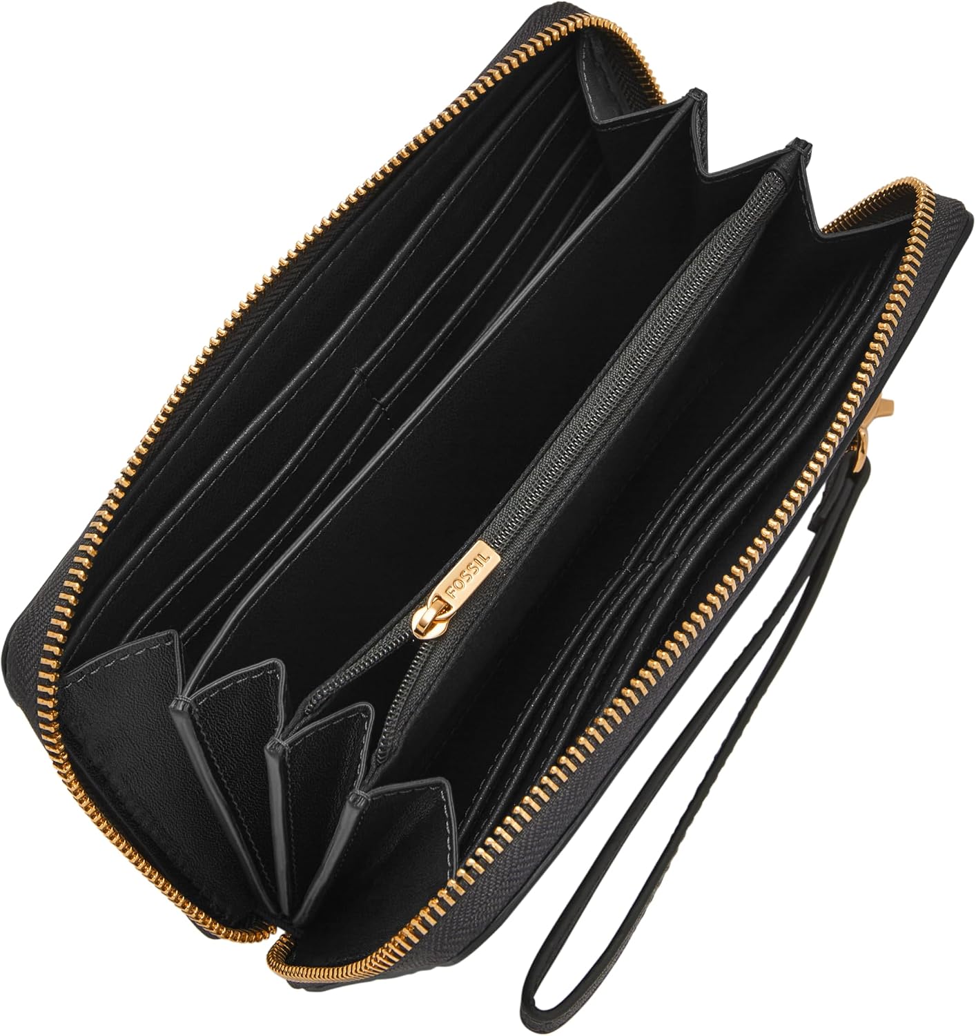 Fossil Lennox - Cartera de piel con cremallera alrededor para mujer...