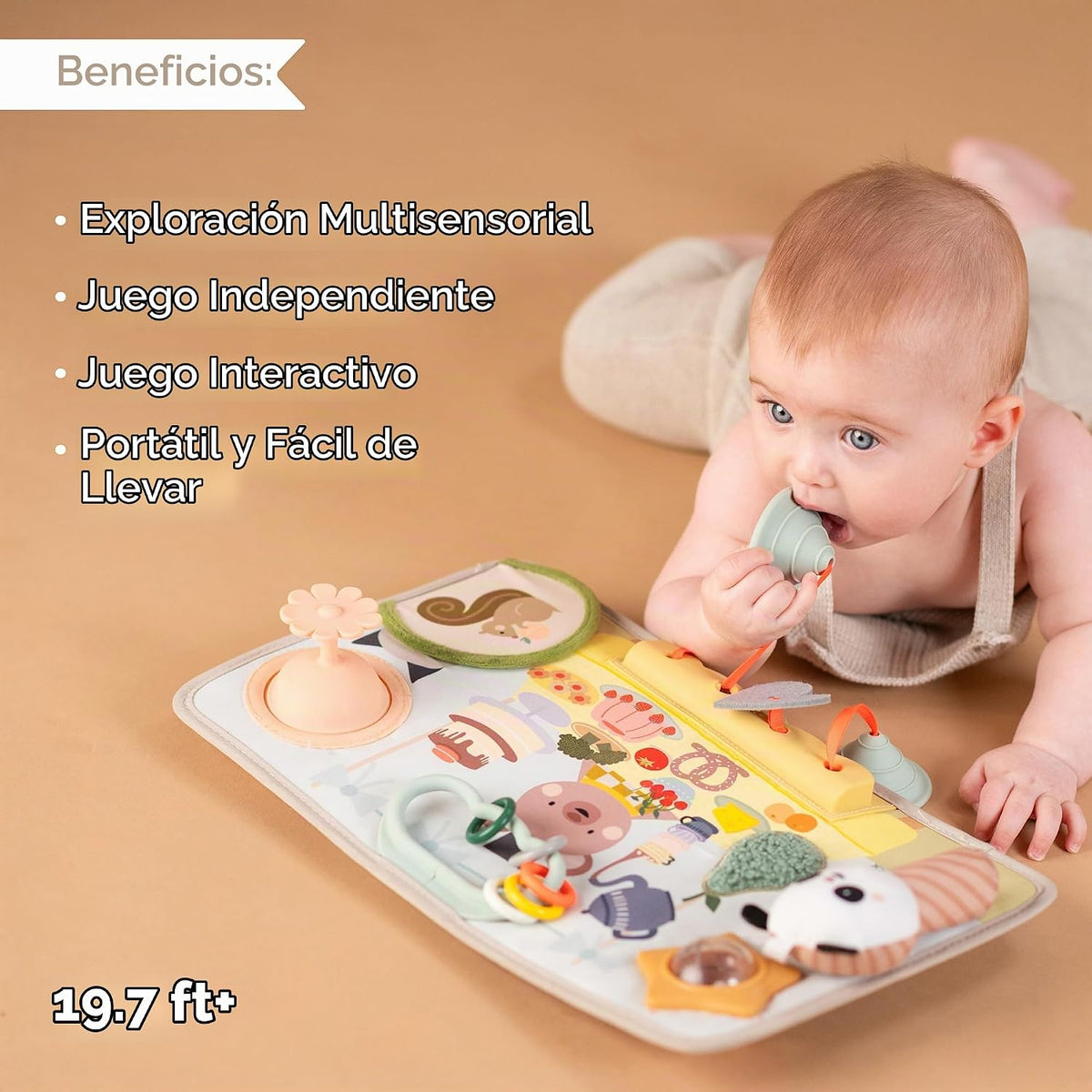 Taf Toys Play Station - Tablero Montessori multisensorial para niño...