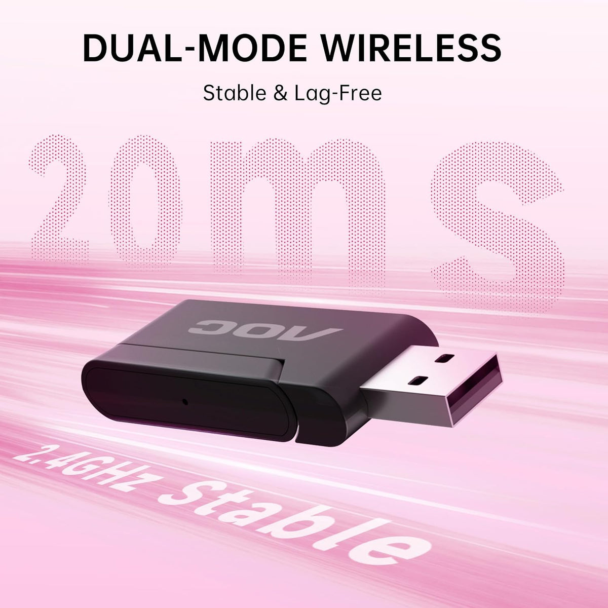 AOC Auriculares inalámbricos para juegos compatibles con PS5\/4, Sw...