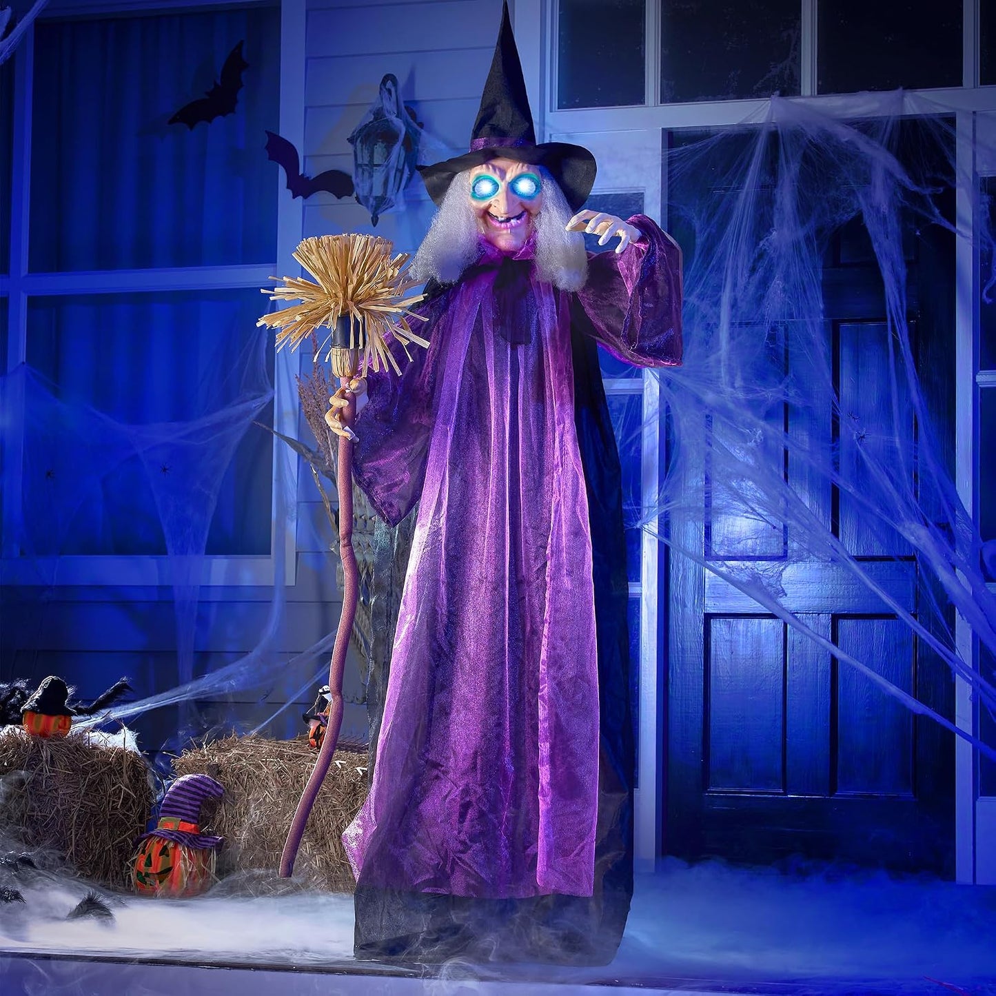 JOYIN - Decoración de Halloween para exteriores de 183 cm, bruja an...