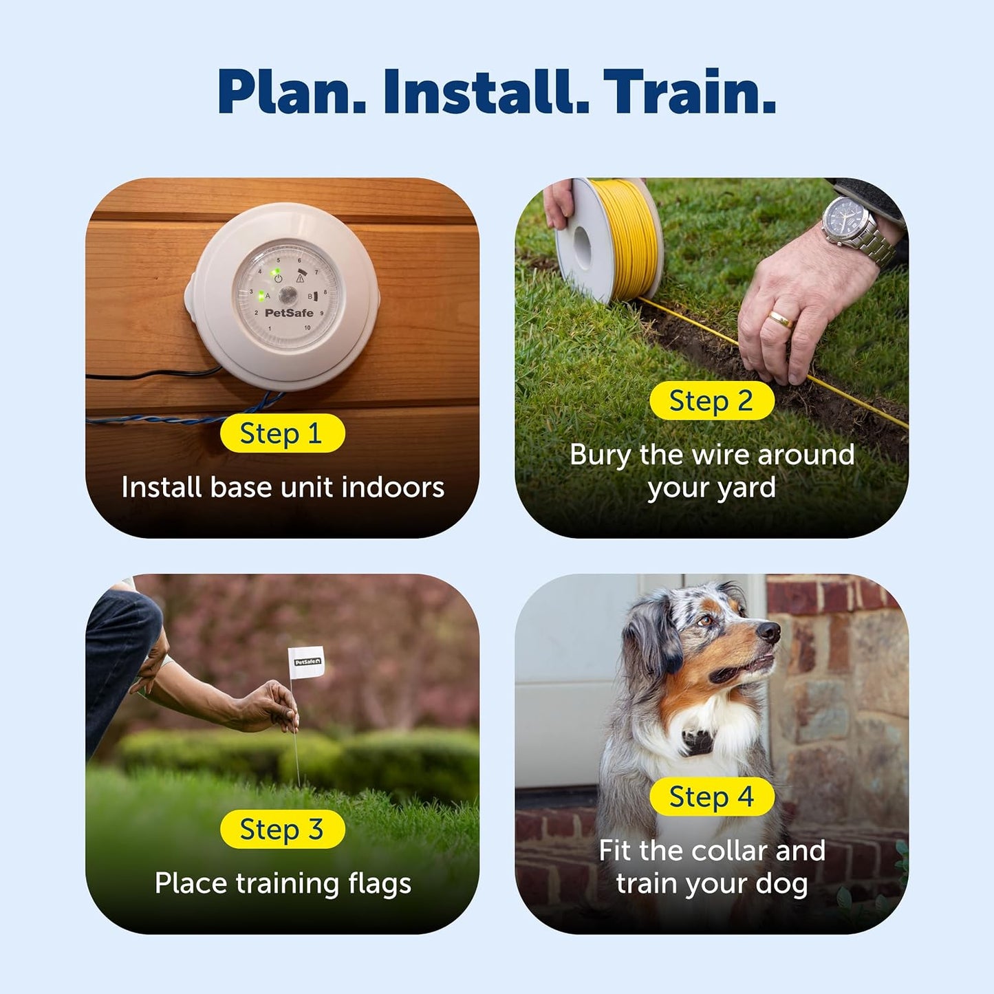 PetSafe YardMax - Cerca recargable en tierra para perros y gatos -...