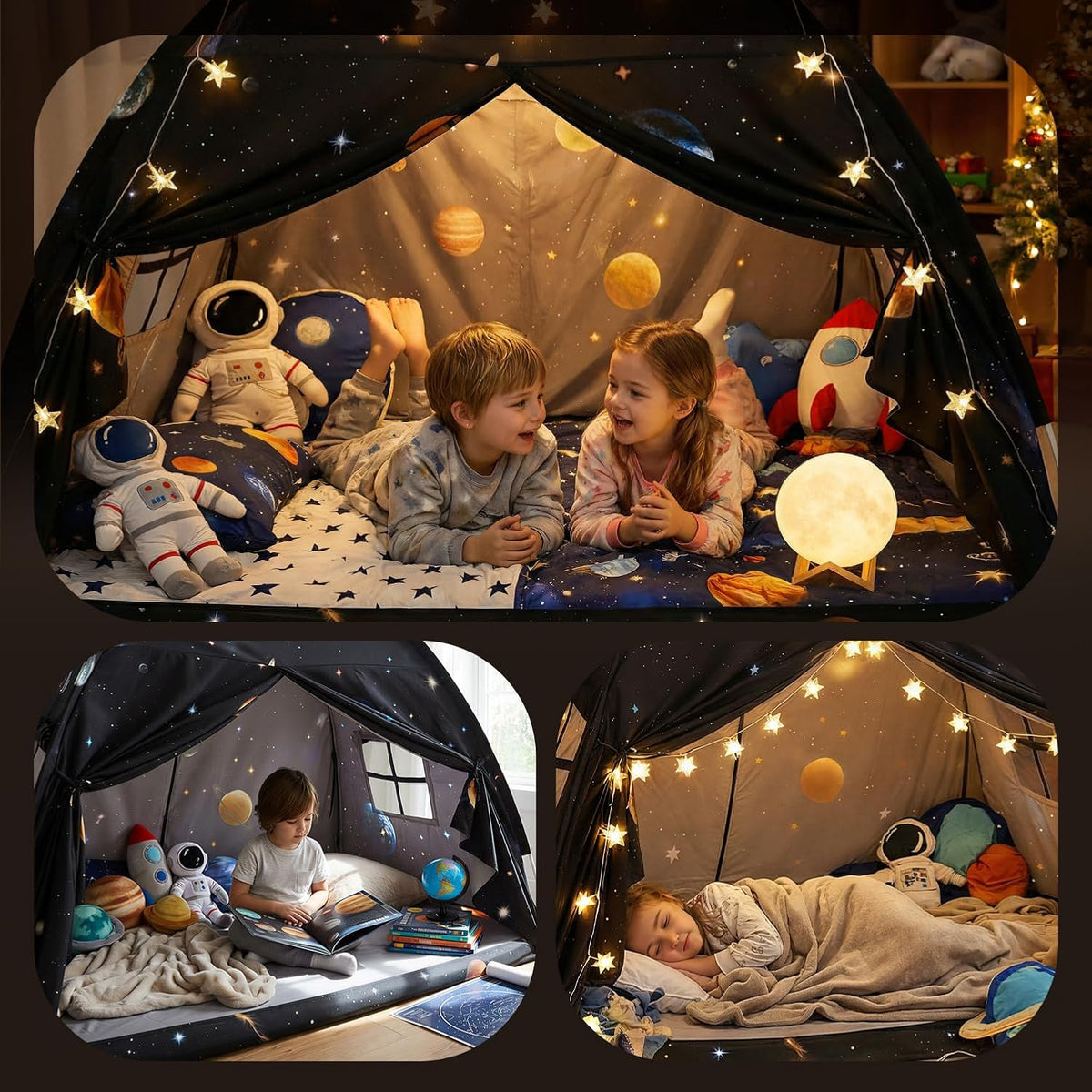 Tienda de campaña con dosel para cama completa, toldo interior para...