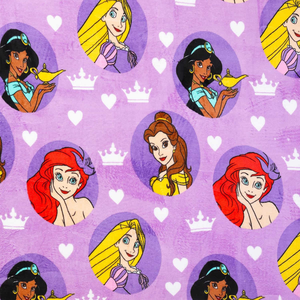 Juego de manta polar de princesas de Disney – Paquete con manta sua...