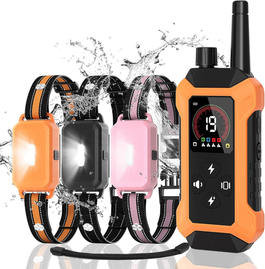 3 collares de choque para perros con control remoto (5-150 libras),...