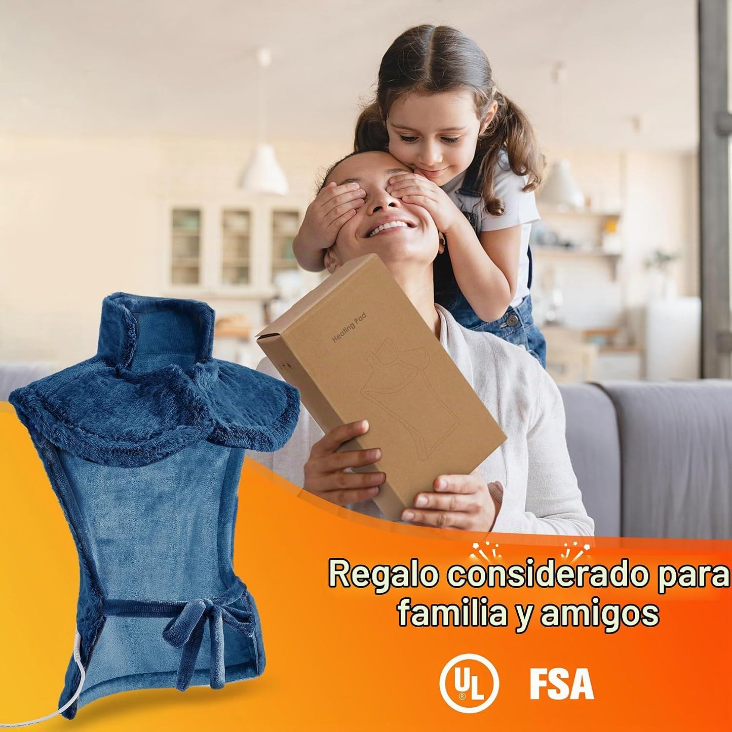 Almohadilla térmica de masaje para masajeador de espalda, cuello y...