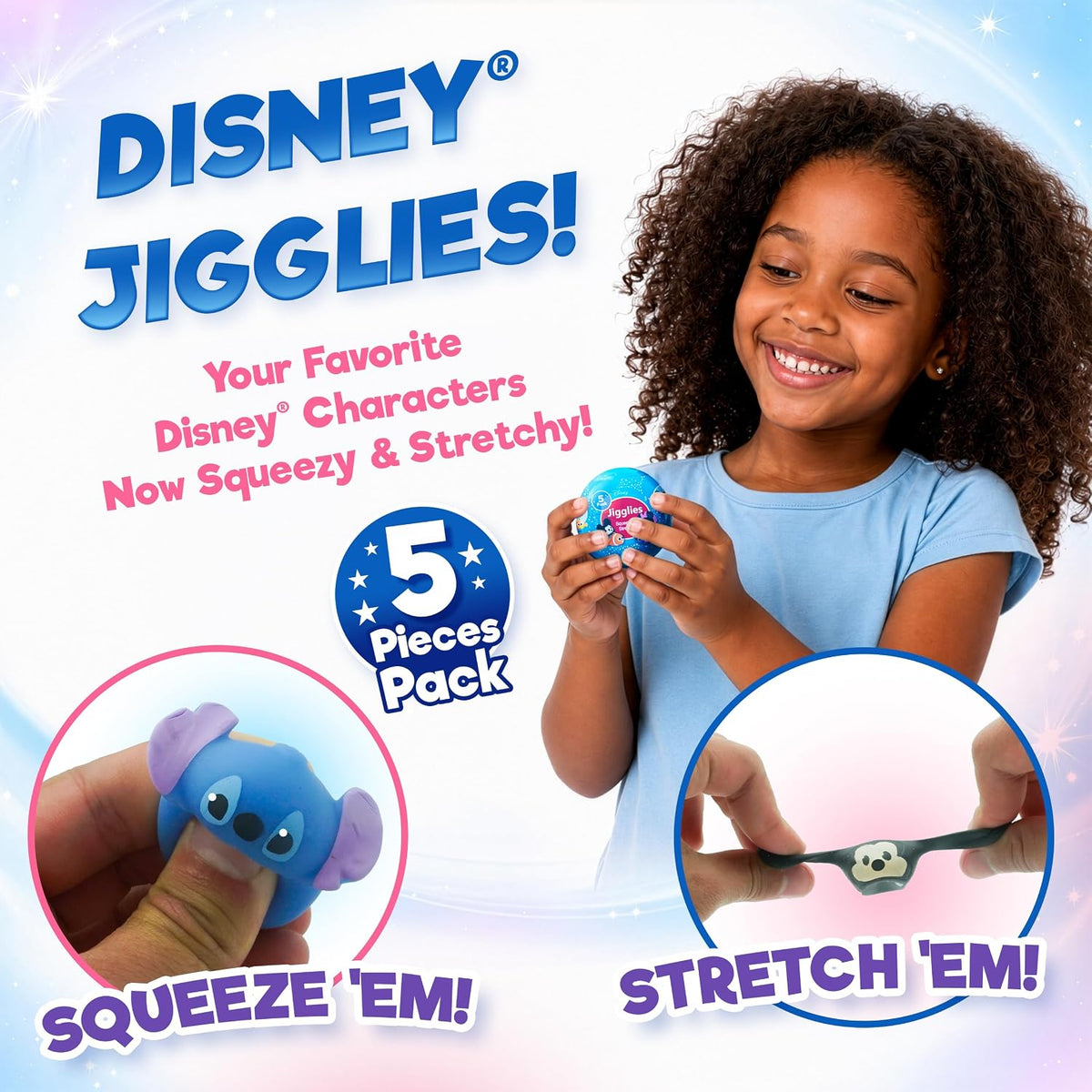 JA-RU Disney Stitch Jiggly Squishy Surprise Unbox Huevo de Pascua c...