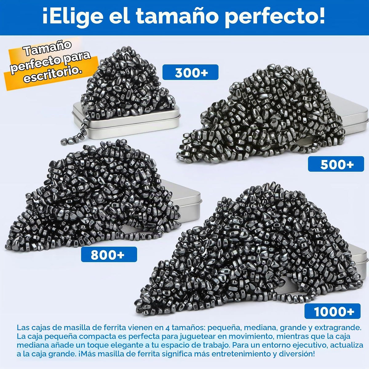 DYRDM Masilla de ferrita 300+ negra, accesorio de escritorio para a...