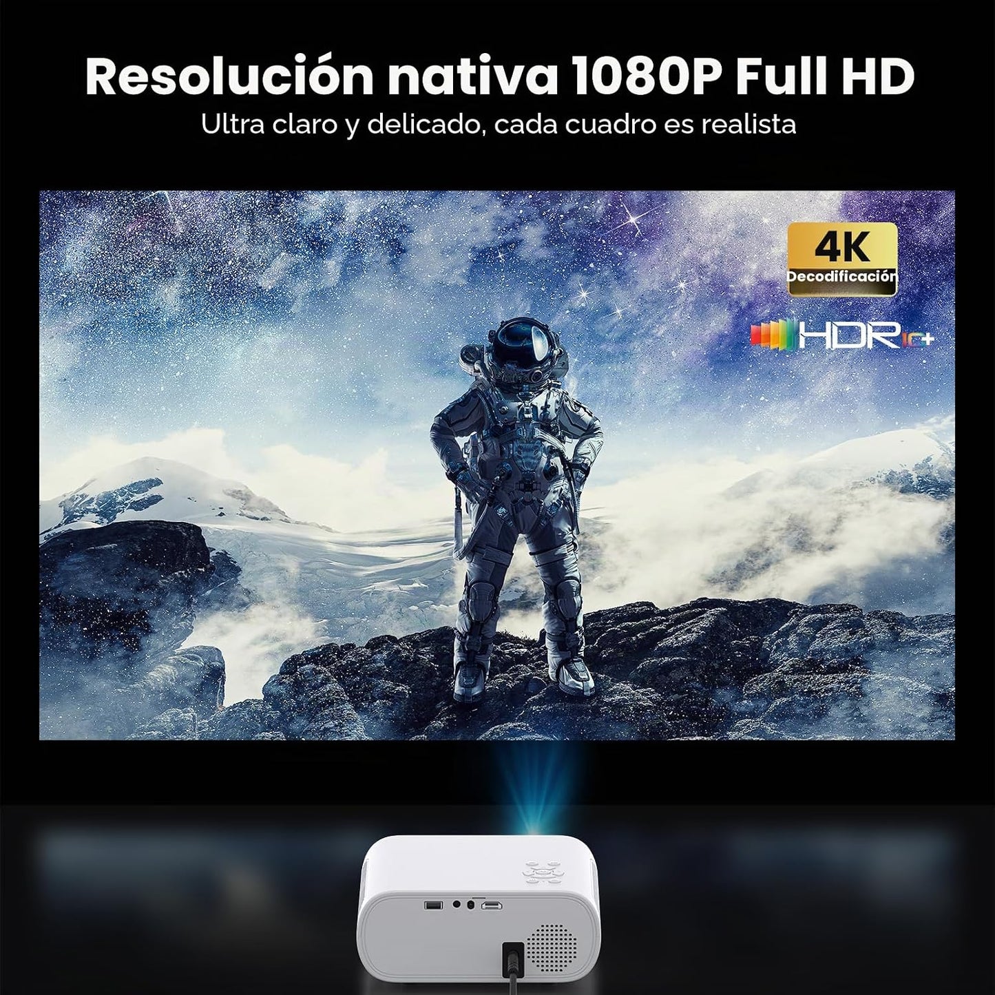 Proyector inteligente con licencia oficial ANSI, 1500, compatible c...