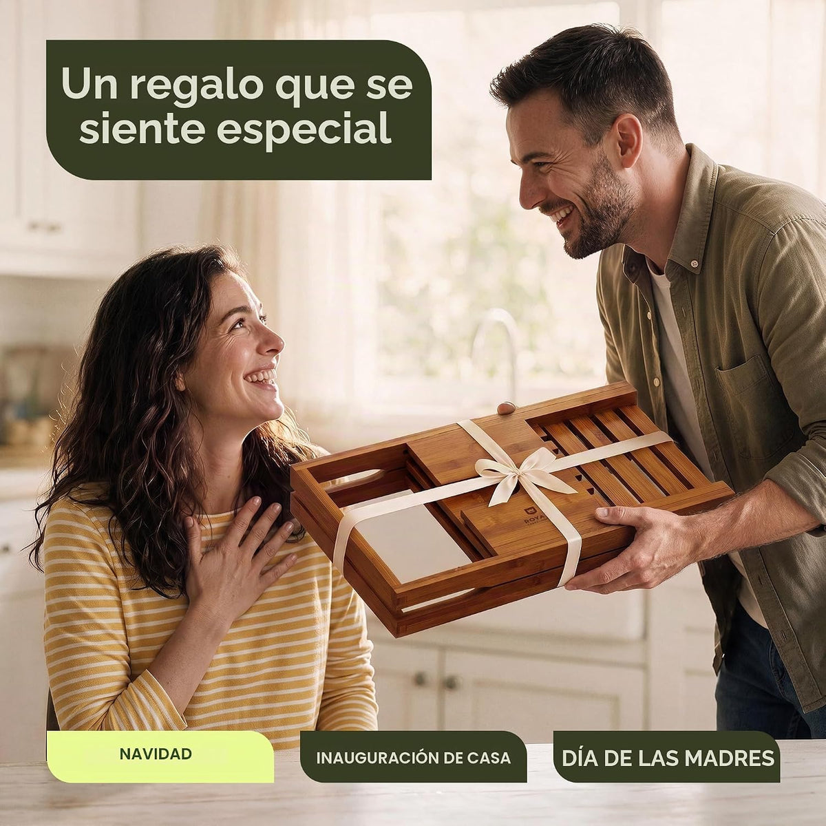 ROYAL CRAFT WOOD Bandeja de bañera plegable de alta calidad, bandej...