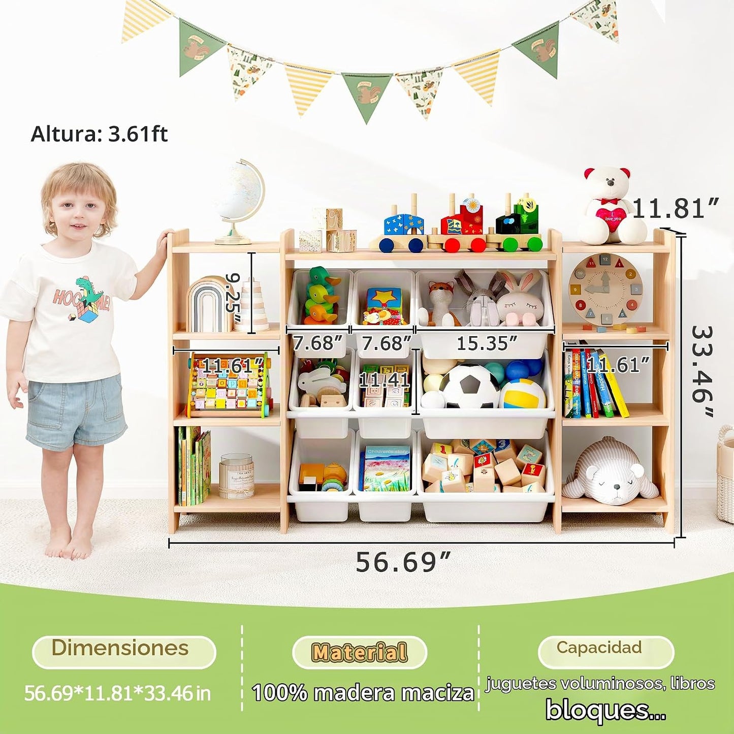 MallBest Estante organizador de almacenamiento de juguetes para niñ...