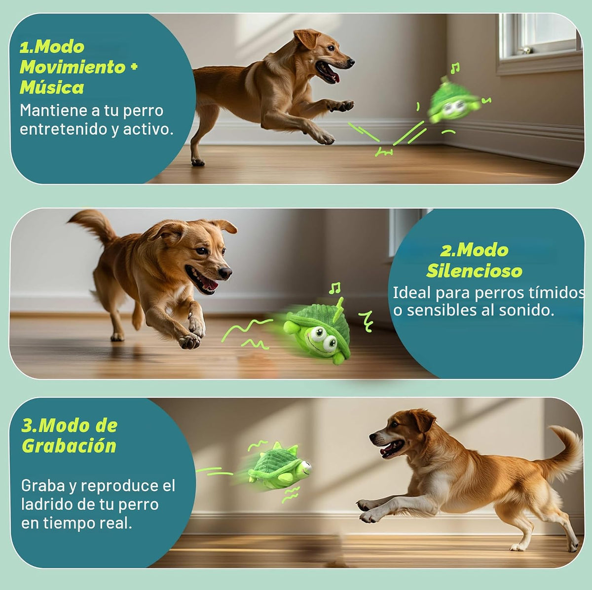 GUKCO Juguetes interactivos móviles para perros \u2013 Juguete de p...