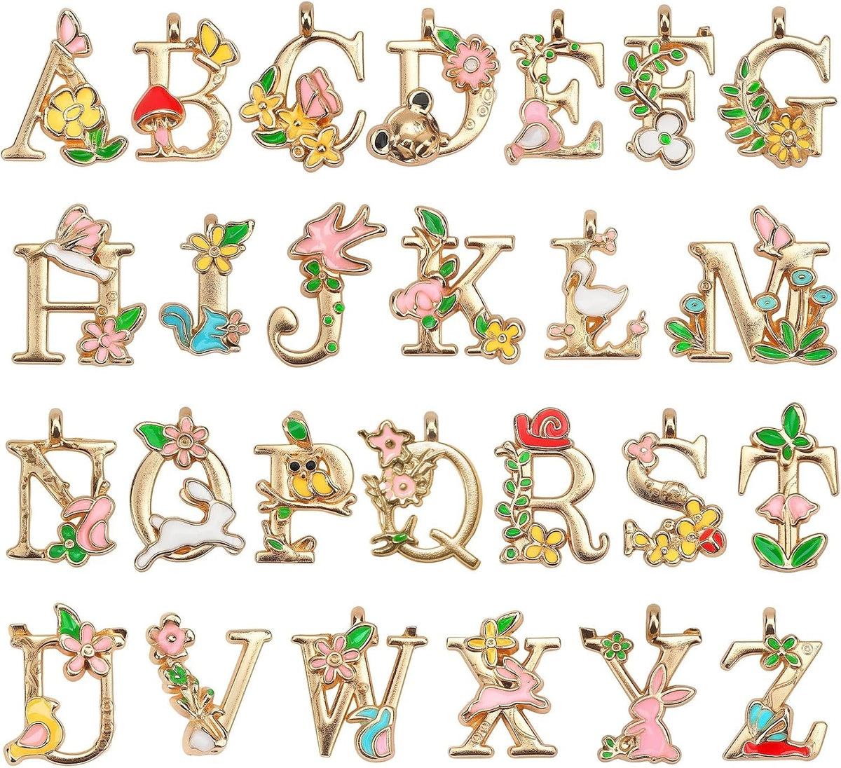 SANNIX 26 dijes de letras, dijes de letras iniciales para hacer joy...
