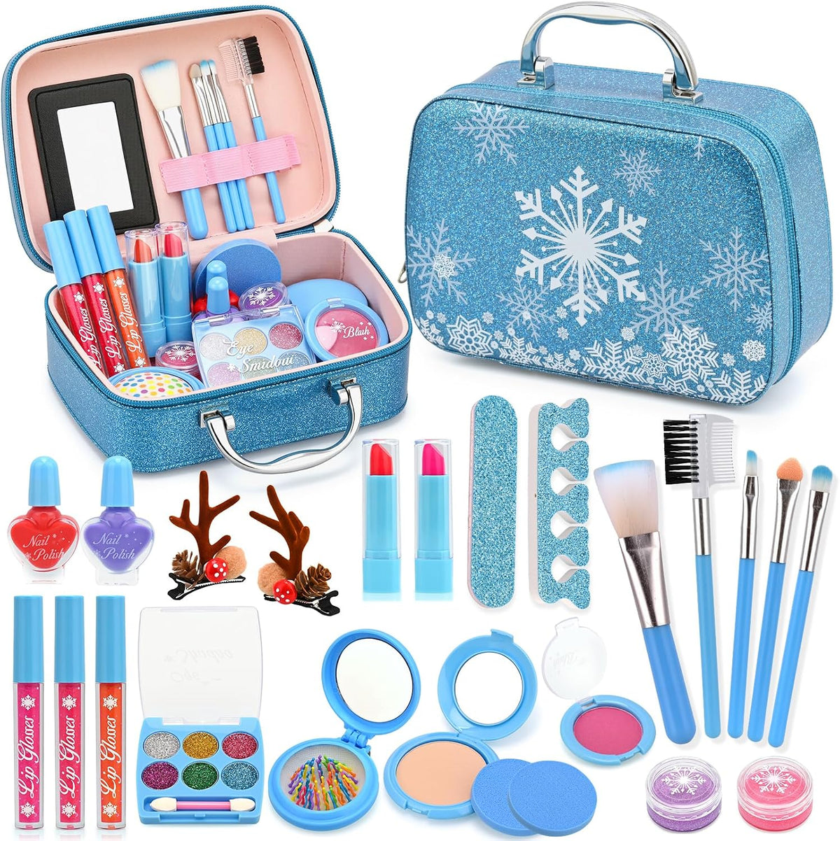 ACGASK Kit de Maquillaje Real Lavable para Niñas - Juego de Maquill...