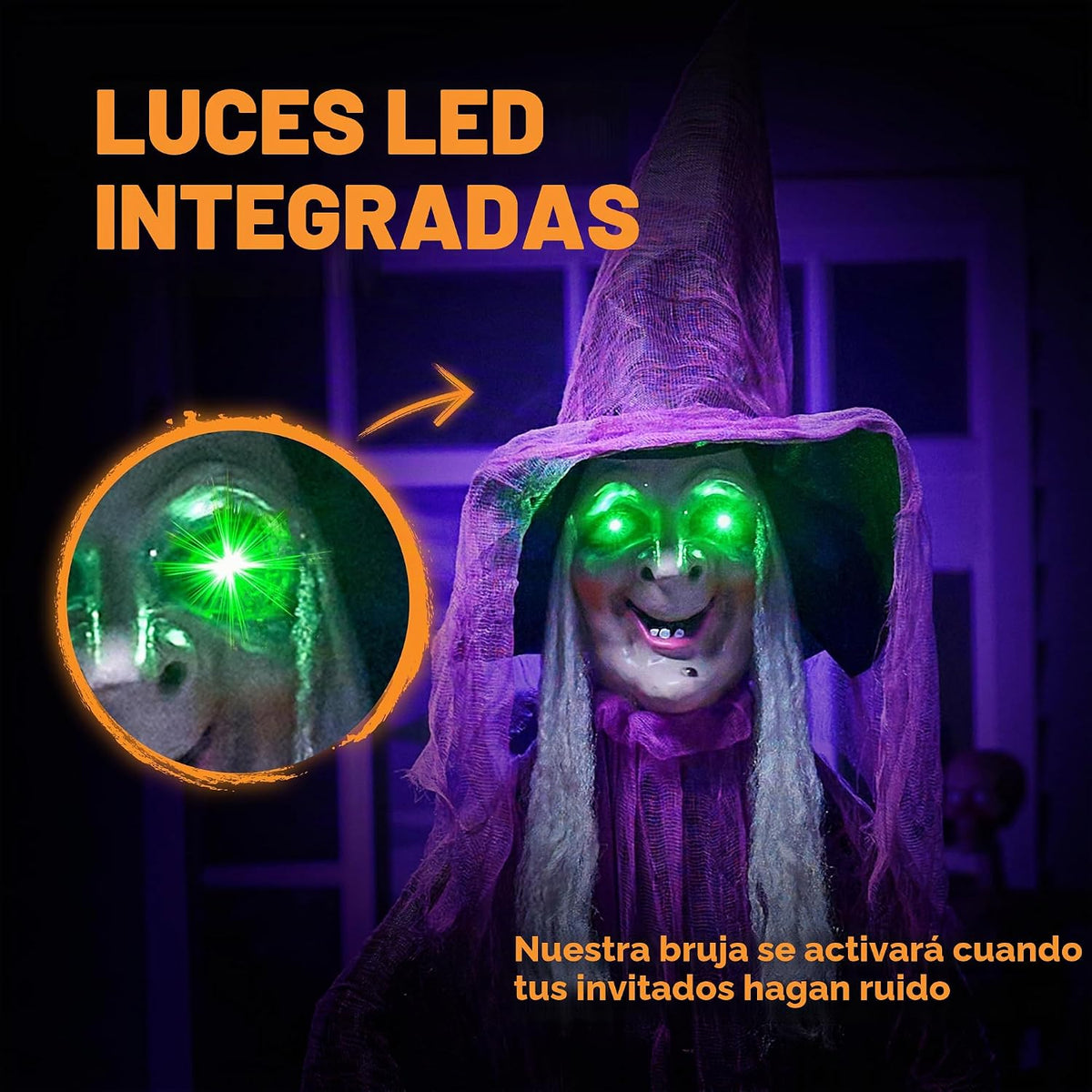 JOYIN Decoraciones de Halloween de 72 pulgadas con caldero, decorac...