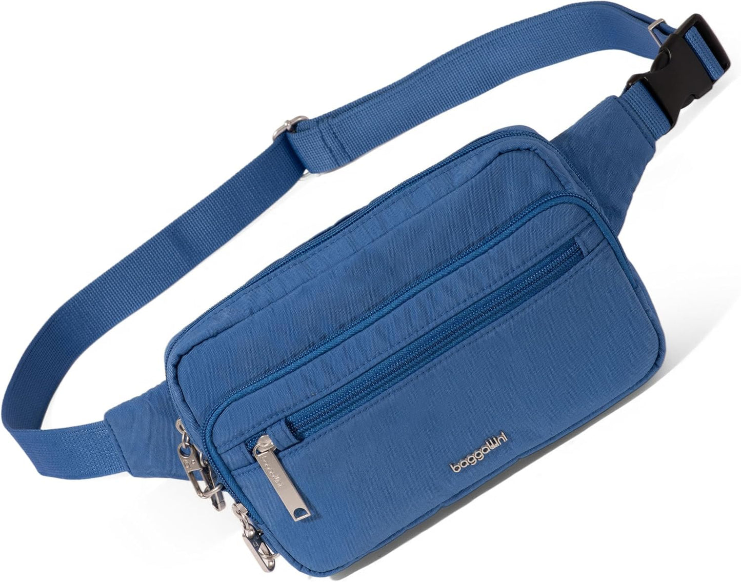 Baggallini Securtex - Riñonera antirrobo de 8.8 x 5.5 pulgadas, bol...