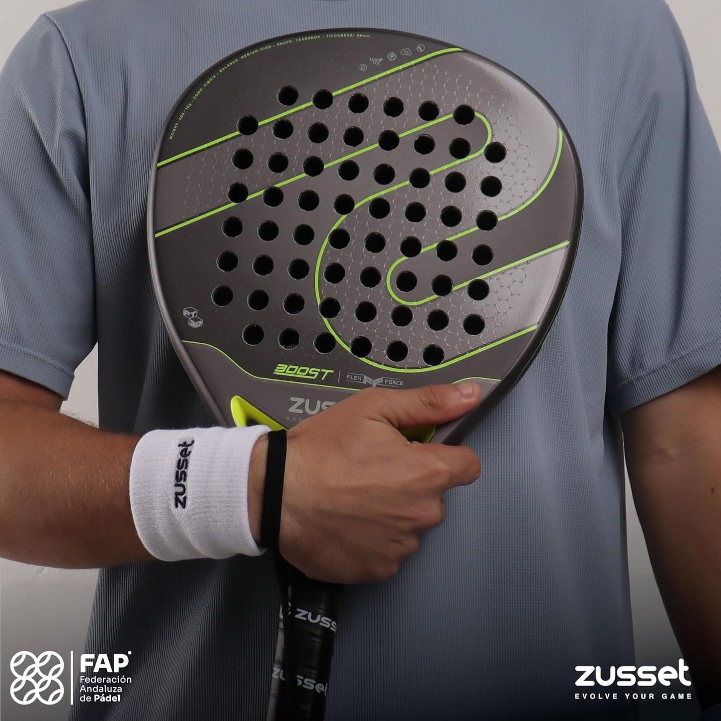 ZUSSET Pala Pádel Boost 2025 | Pala Padel Forma de Lágrima | 365gr...