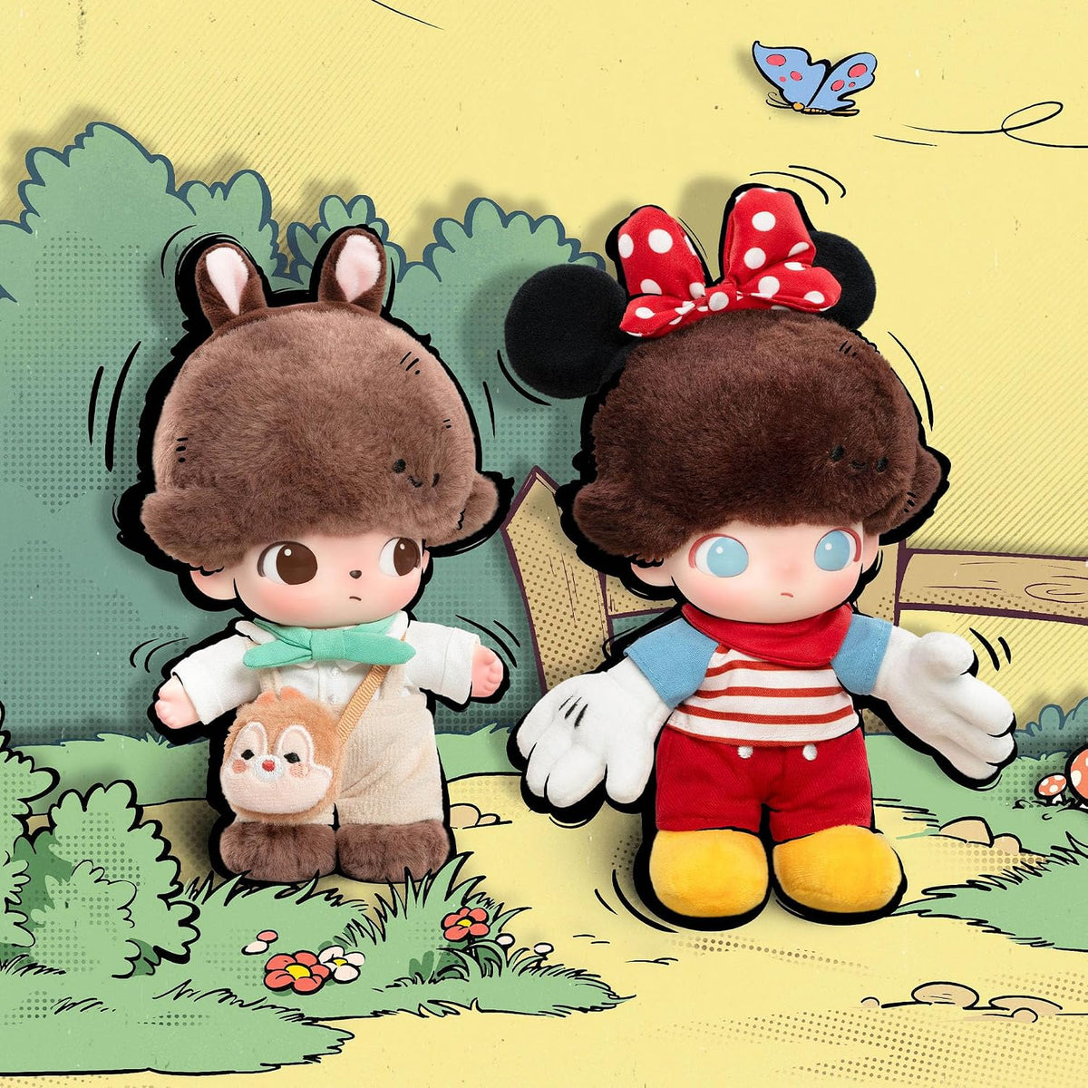 POP MART DIMOO WORLD × DISNEY Series - Llavero de Peluche de Vinilo...