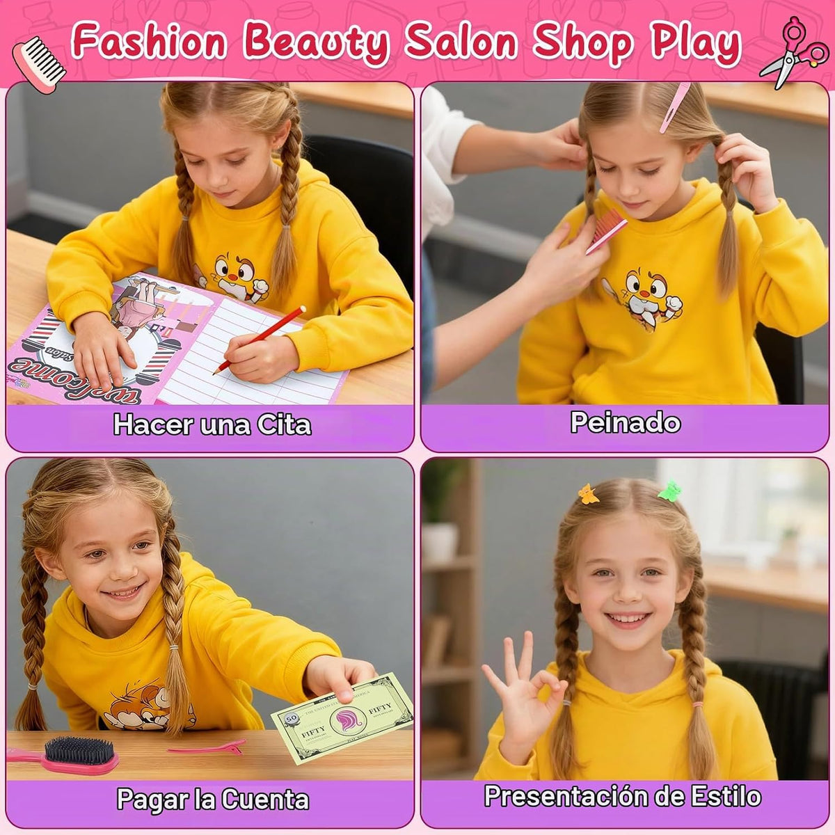 Cabeza de Muñeca para Estilo de Cabello Infantil, Juguetes de Peluq...