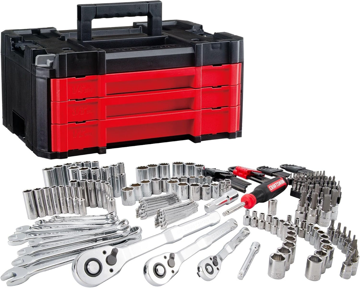 CRAFTSMAN Juego de herramientas mecánicas de 230 piezas, juego de l...