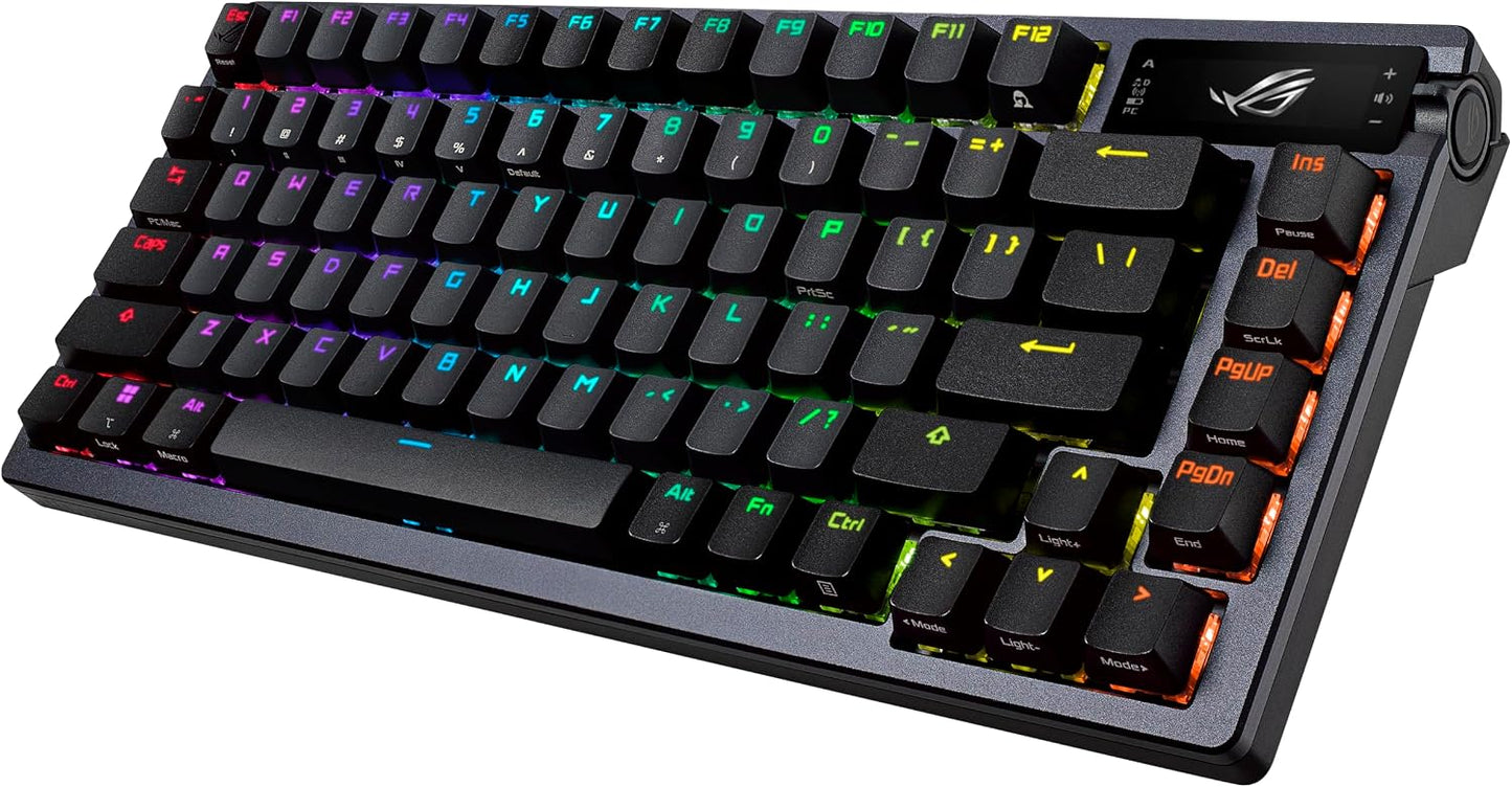 ASUS Teclado mecánico inalámbrico ROG Azoth para juegos, 75% TKL, c...