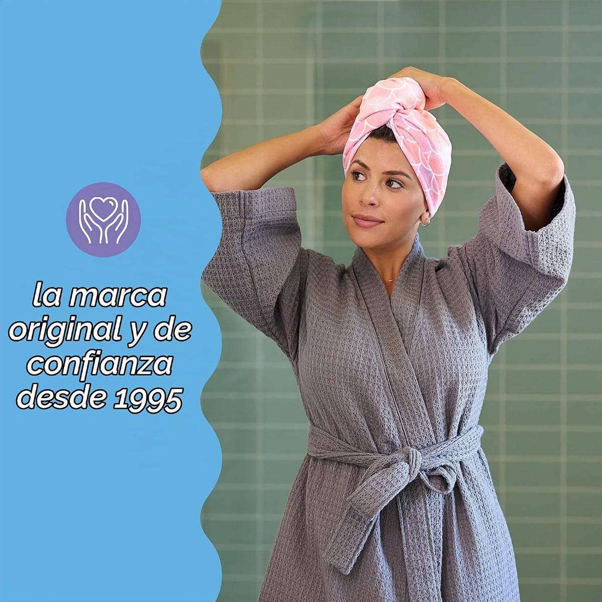 Turbie Twist Paquete de 2 toallas de microfibra para el cabello par...