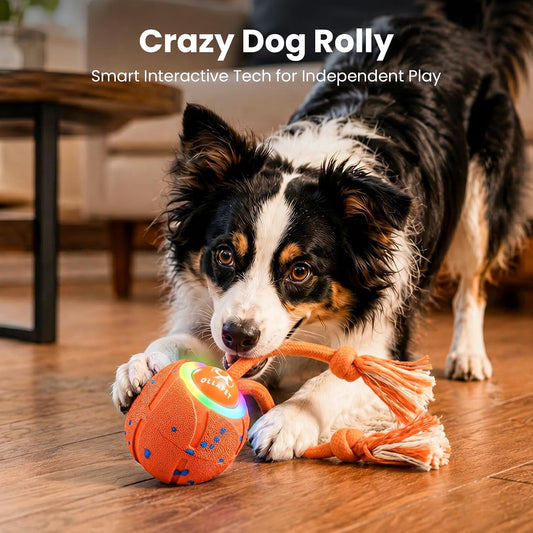 Ollapet Juguetes interactivos inteligentes para perros, bola rodant...