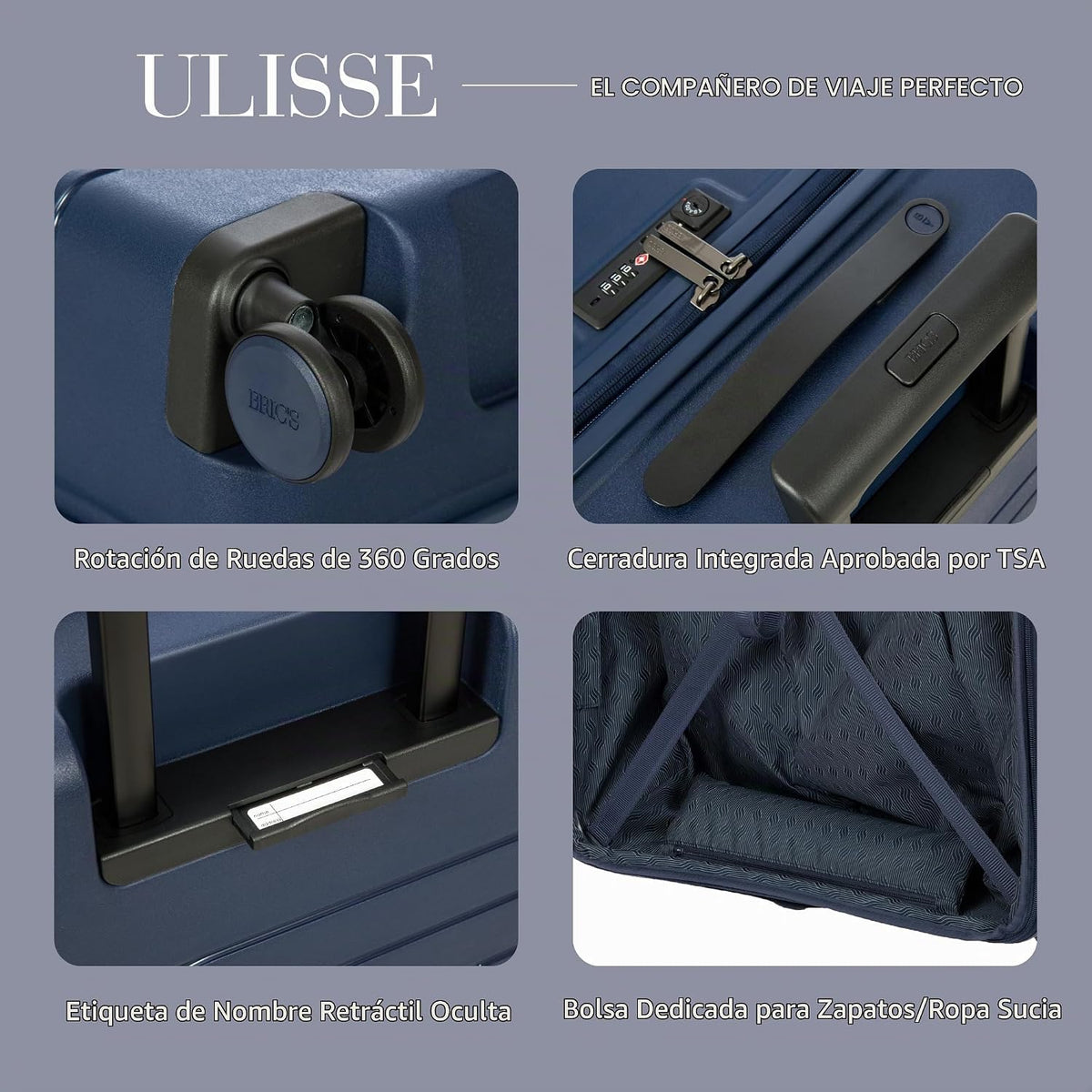 Bric's B|Y Ulisse Maleta giratoria, Azul Océano, 30 pulgadas
