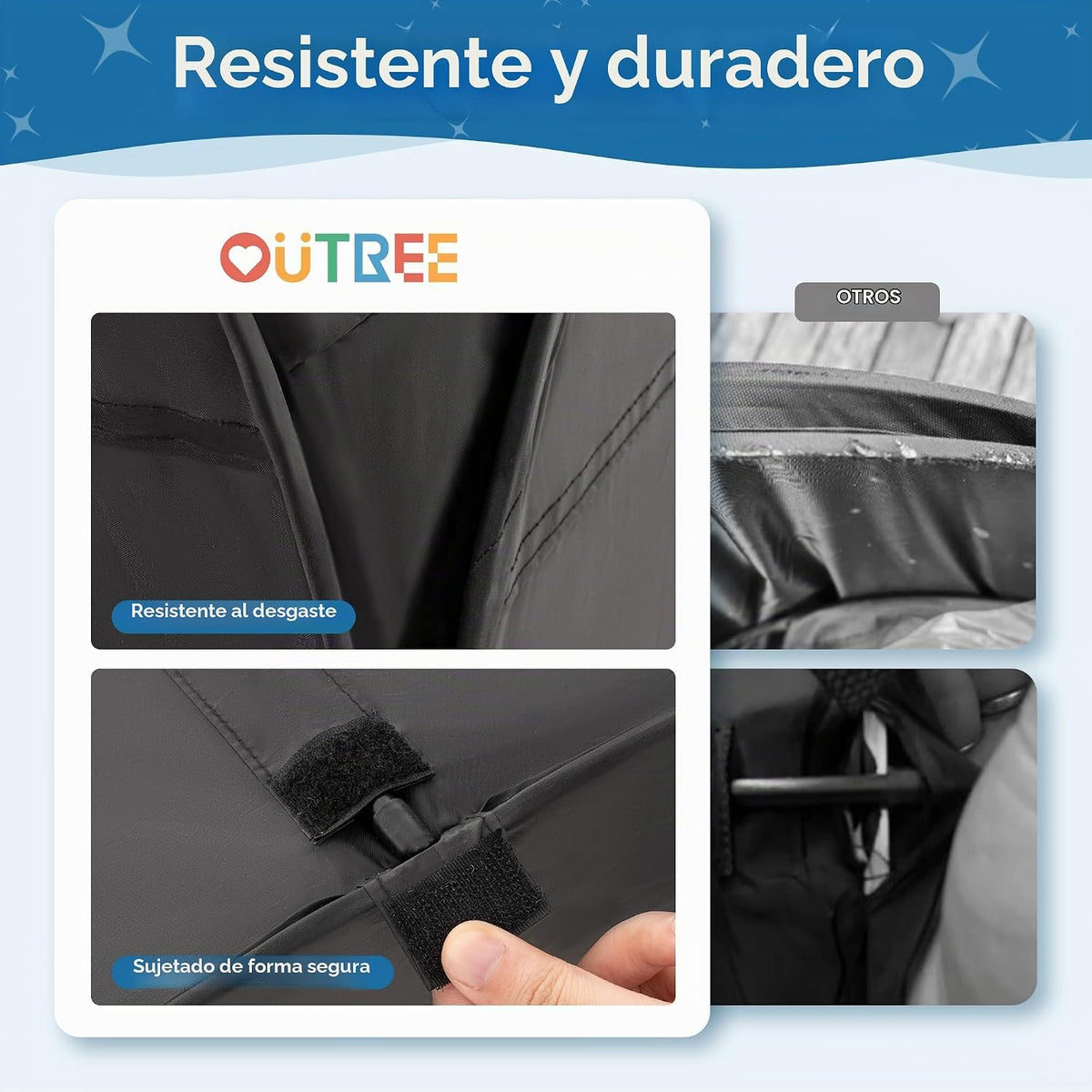 OUTREE Tienda de campaña sensorial de 47 x 47 x 47 pulgadas, impres...