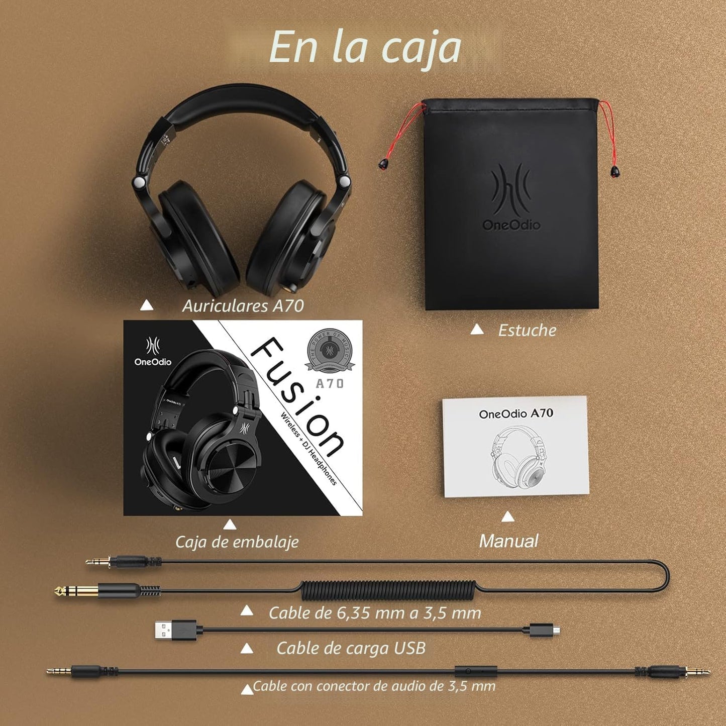 OneOdio A70 Auriculares Bluetooth para oído, auriculares inalámbric...