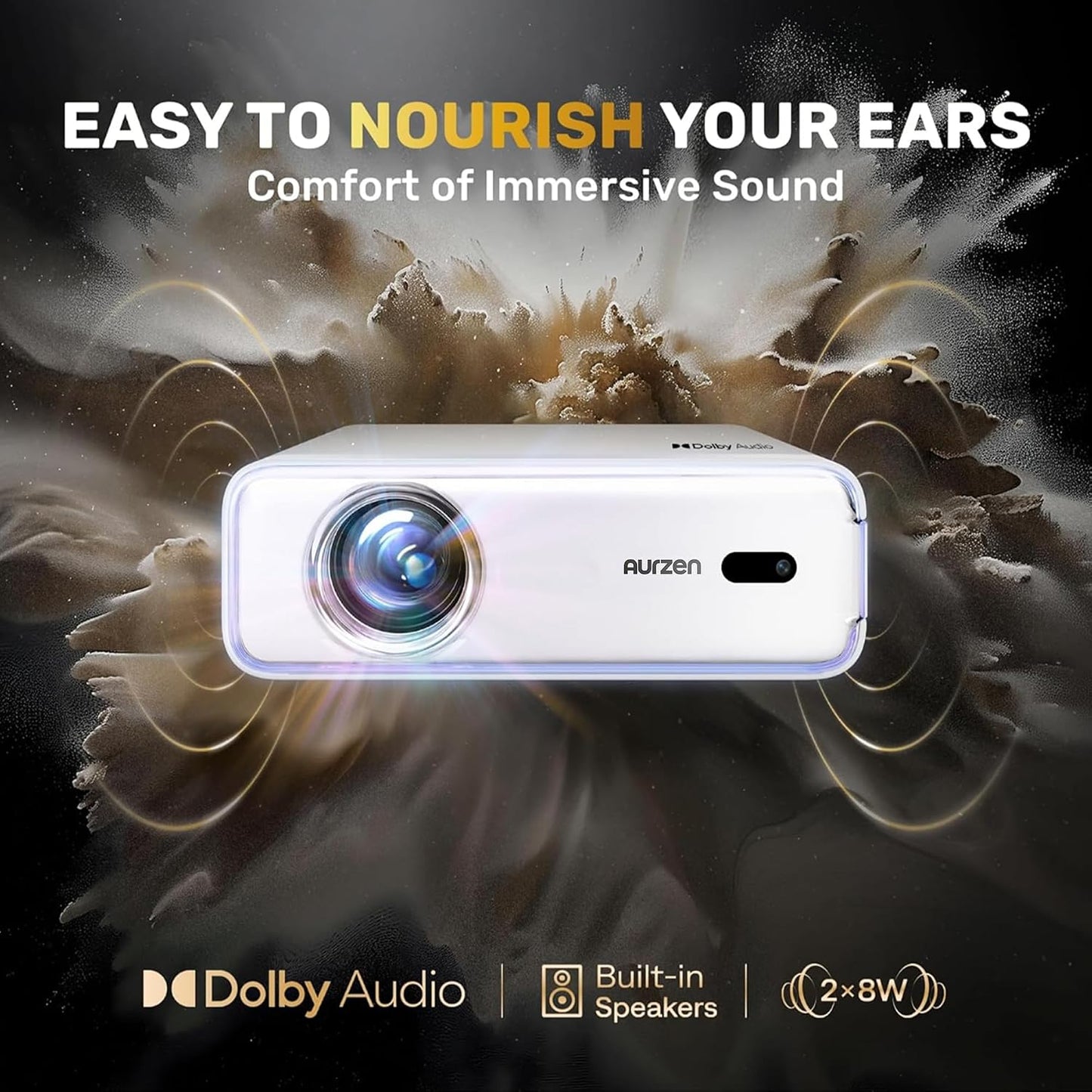 Aurzen EAZZE - Proyector inteligente D1 con WiFi y Bluetooth, licen...