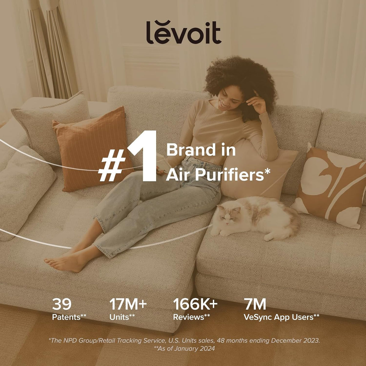 LEVOIT AHAM VERIFIDE - Purificadores de aire para dormitorio y hoga...