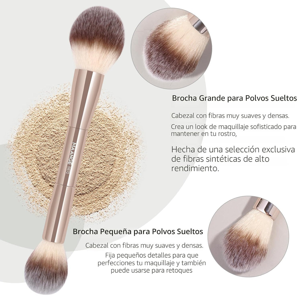 MAANGE 20 piezas de brochas de maquillaje con caja de regalo, broch...