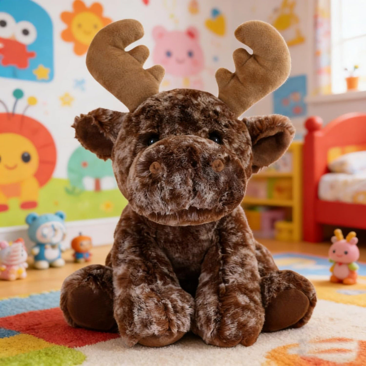 YUKOUQIAN Juguete de peluche de alce con diseño de reno de 8 pulgad...