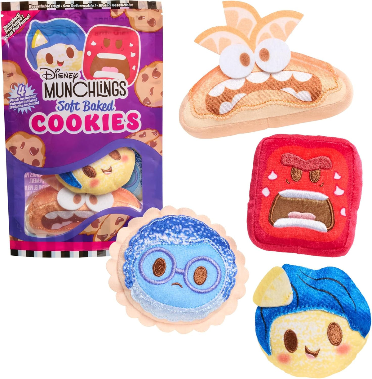 Disney Munchlings Paquete de Snacks de Peluche Galletas Gourmet, Pe...
