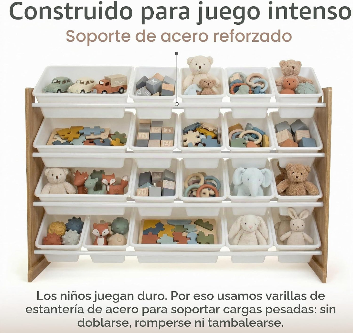 Humble Crew Organizador de juguetes para niños con 20 contenedores,...