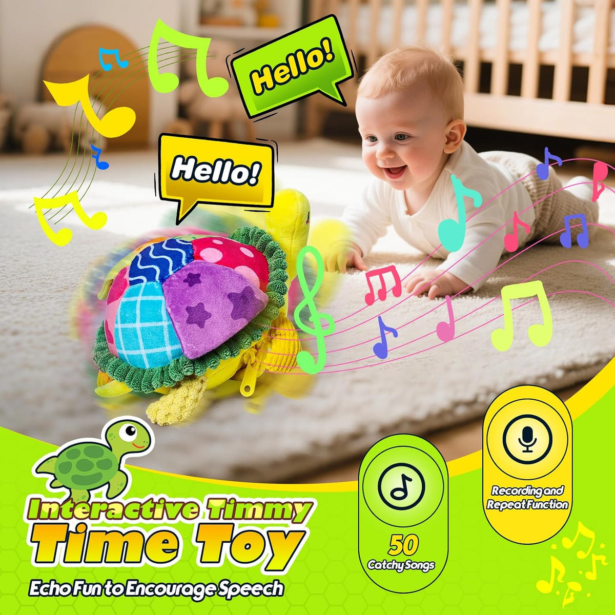 Juguete musical de peluche y jardín sensorial Montessori, juguete s...