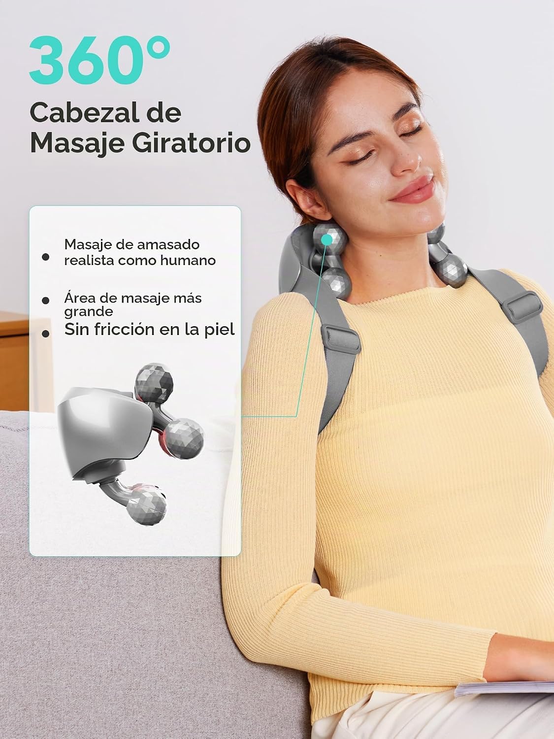 SKG H7 Ultra - Masajeador de cuello para aliviar el dolor de tejido...