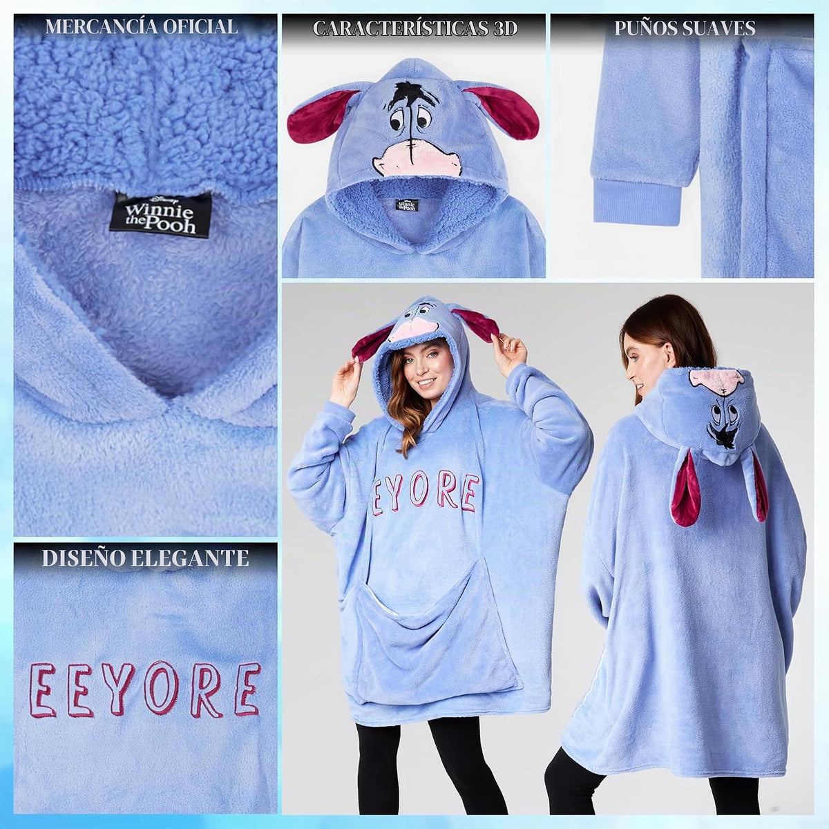 Disney Stitch Blanket - Sudadera con capucha para adultos, 2 en 1,...